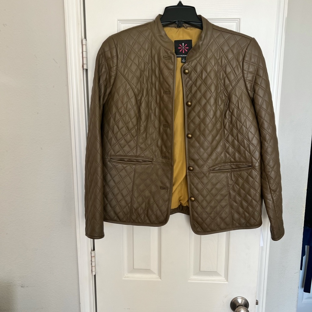NWOT Isaac Mizrahi Live Leather Jacket